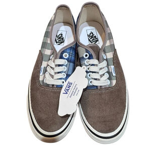 Vans Authentic 44 DX Anaheim Factory Cord Plaid Walnut NIB